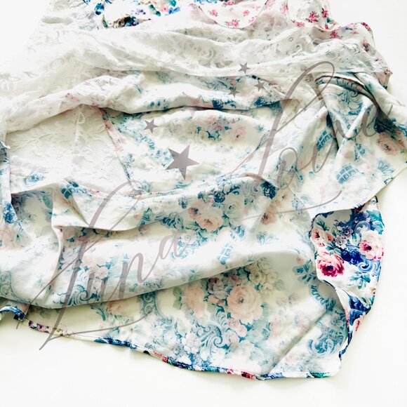 FOR LOVE & LEMONS Josalyn Maxi Dress In Blue NWT - Picture 8 of 14